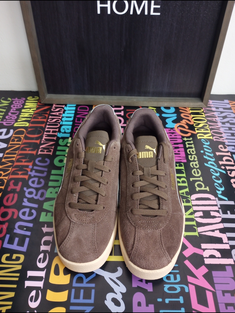Powerful PUMA Brown Suede Sneakers!.
